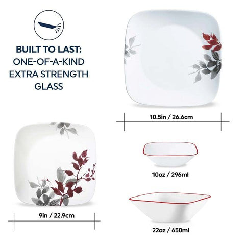 Corelle Kyoto Leaves dessert bowls arranged for a casual dessert setting