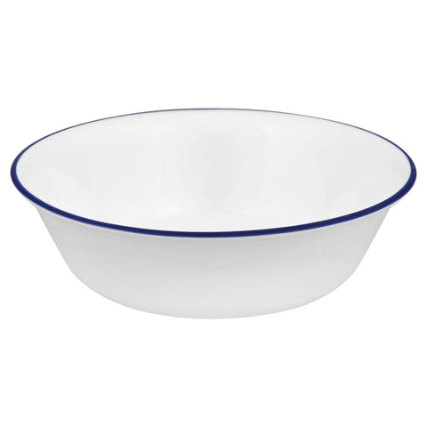 Corelle Livingware Ocean Blues 18oz bowl with deep azure rim, ideal for soups and cereals