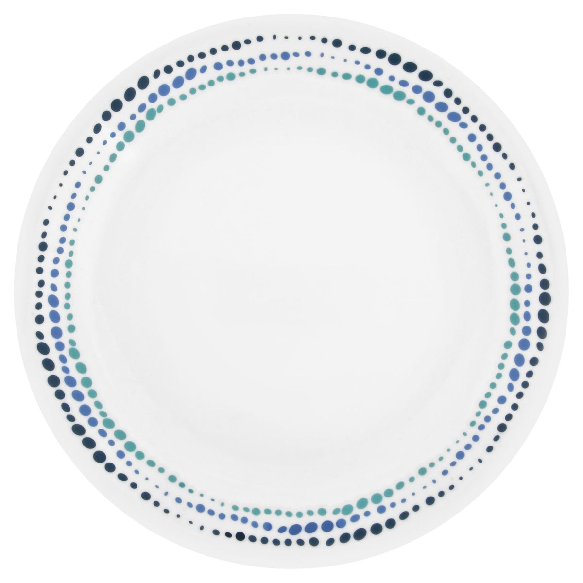 Corelle Ocean Blues lunch plate—durable Vitrelle glass, lightweight, ideal for daily meals.