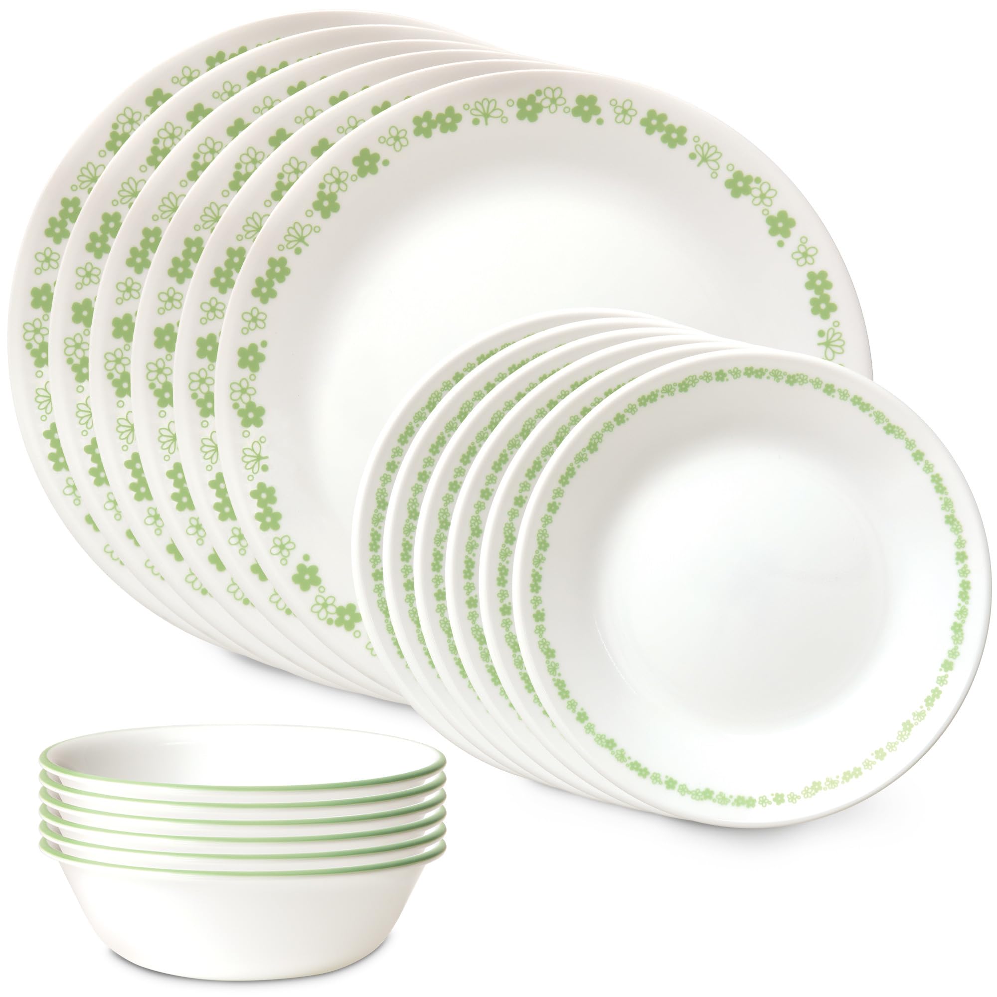 Corelle Vitrelle 18-piece dinner plates are lightweight and durable for everyday use.