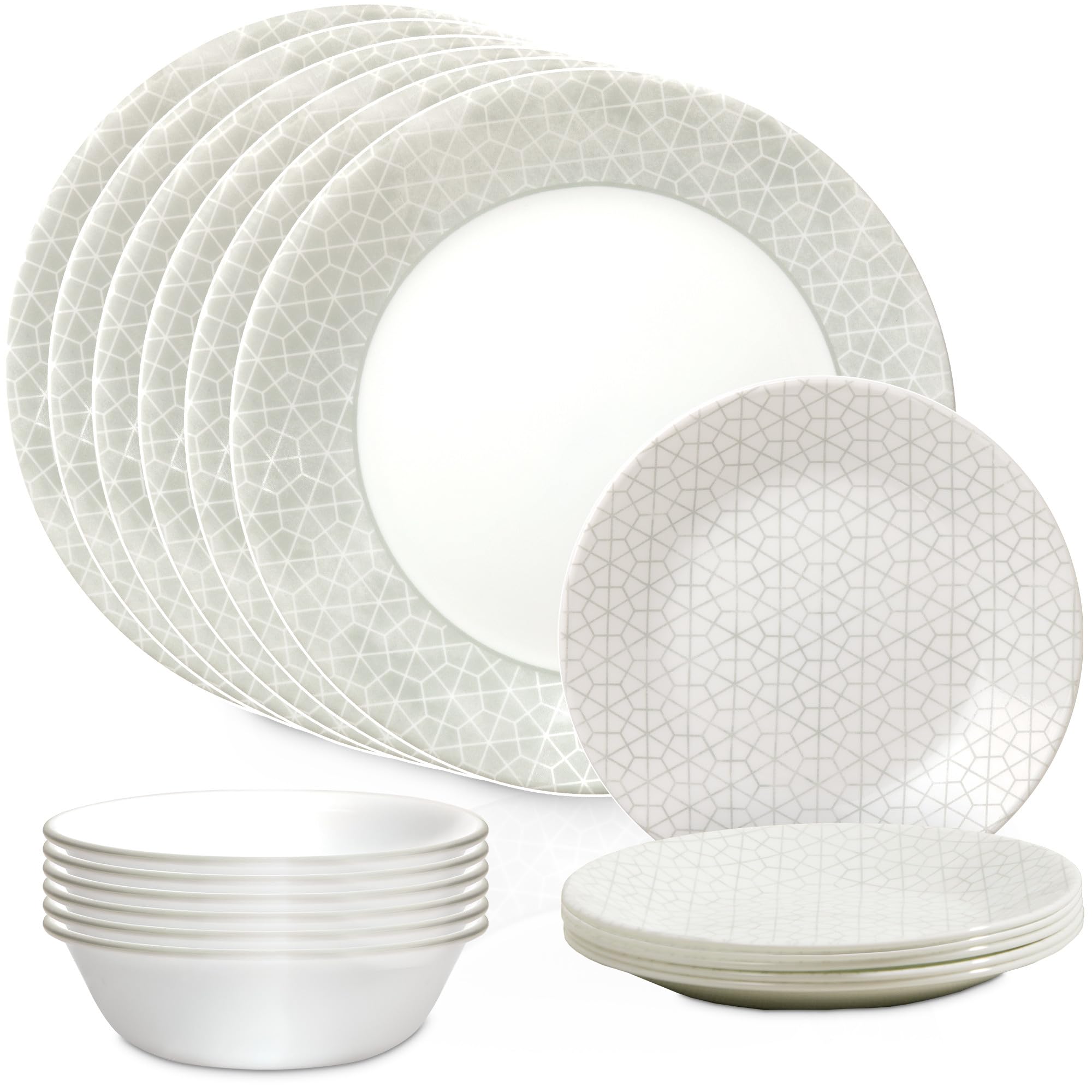 Corelle Vitrelle Knox dinner plates for everyday meals with chip-resistant glass