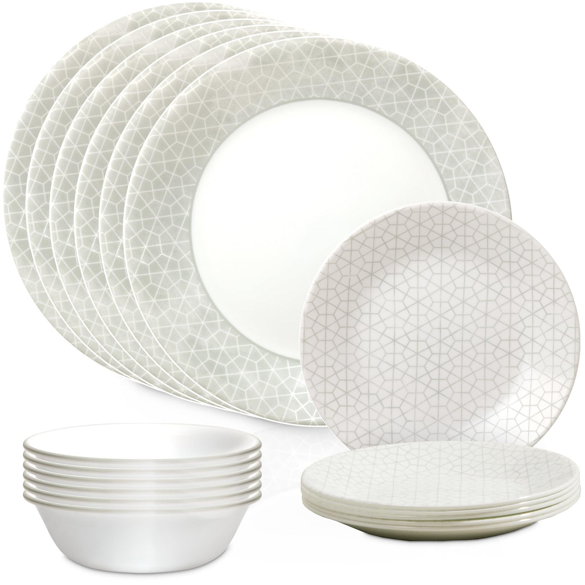 Corelle Vitrelle Knox dinner plates for everyday meals with chip-resistant glass