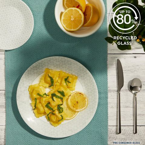 Corelle Vitrelle Knox close-up triple-layer glass detail and bright finish