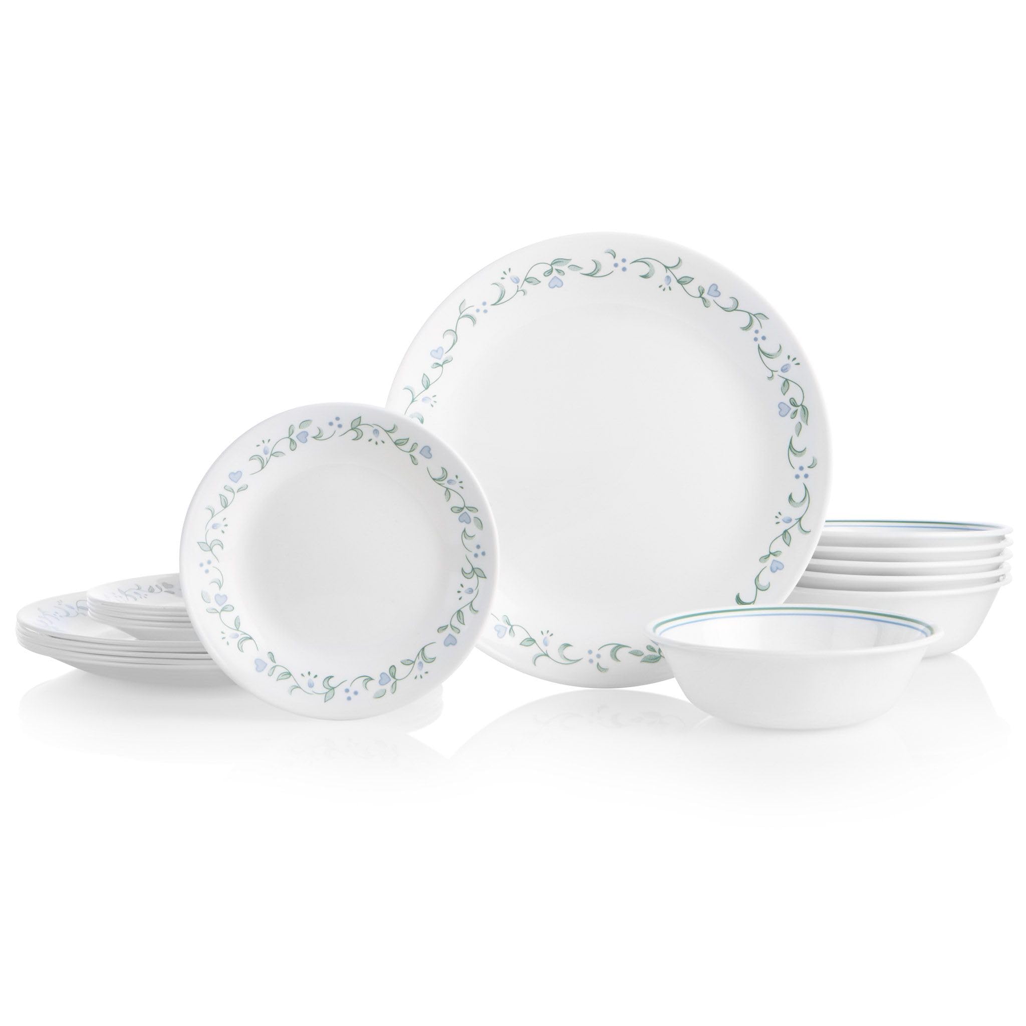 Corelle Vitrelle 18-piece dinner plates for everyday meals with lightweight durability