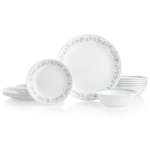 Corelle Vitrelle 18-piece dinner plates for everyday meals with lightweight durability