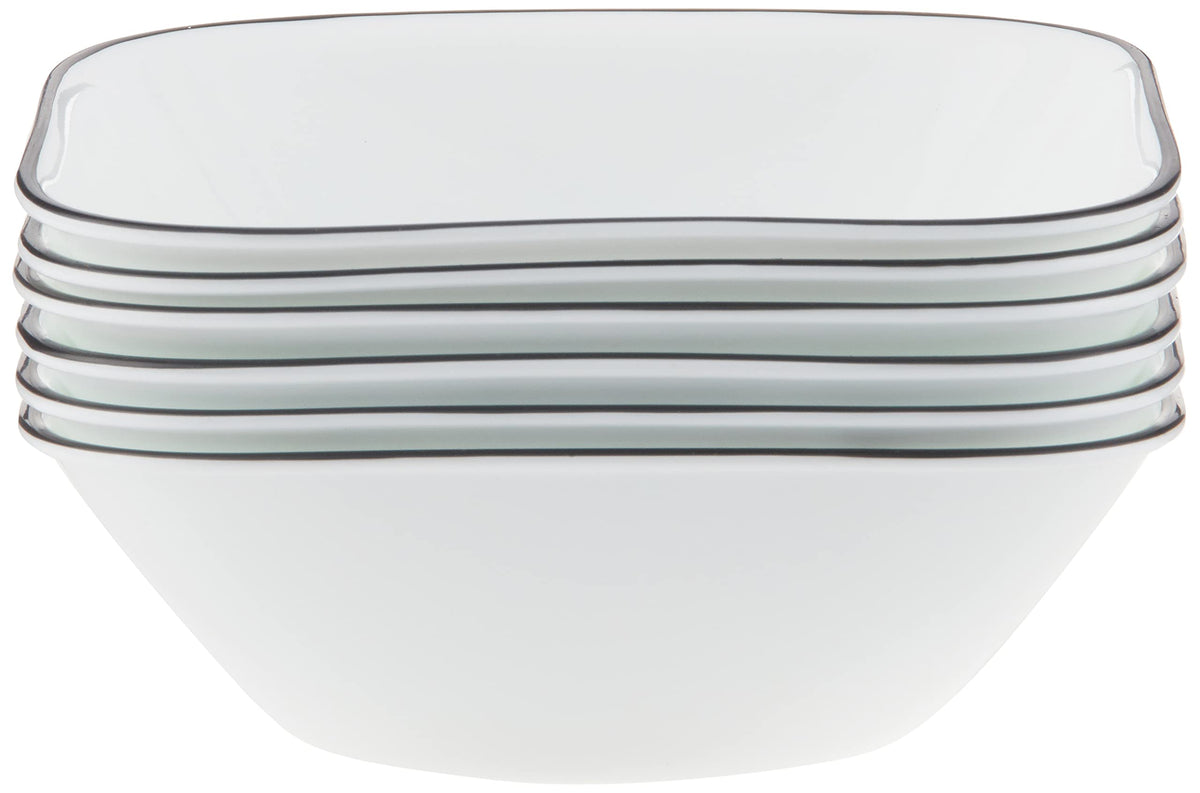 Corelle Vitrelle 6-piece bowls, 22-ounce capacity for soups and cereals.