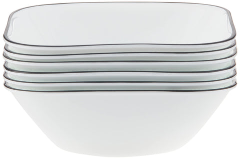 Corelle Vitrelle 6-piece bowls, 22-ounce capacity for soups and cereals.