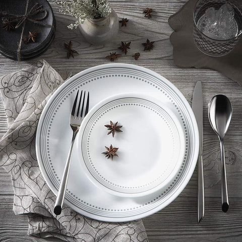 Corelle Vitrelle appetizer plate in Mystic Gray for casual and daily dining.