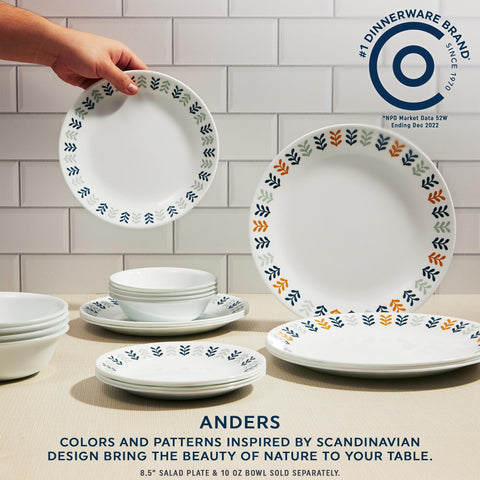 Corelle Vitrelle Anders appetizer plates 6-3/4 inch for starters.