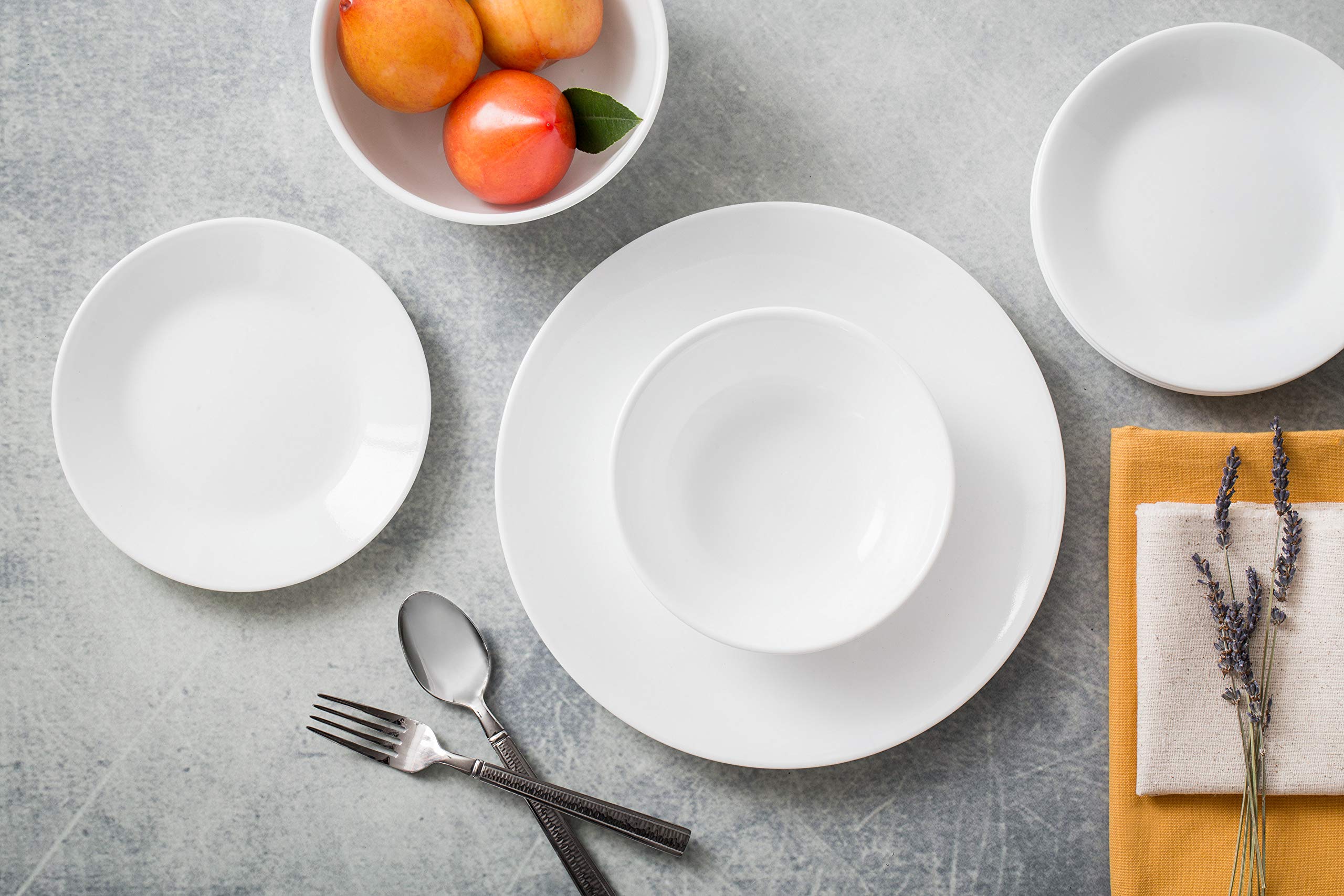 Corelle Vitrelle appetizer plates in winter frost white for versatile service