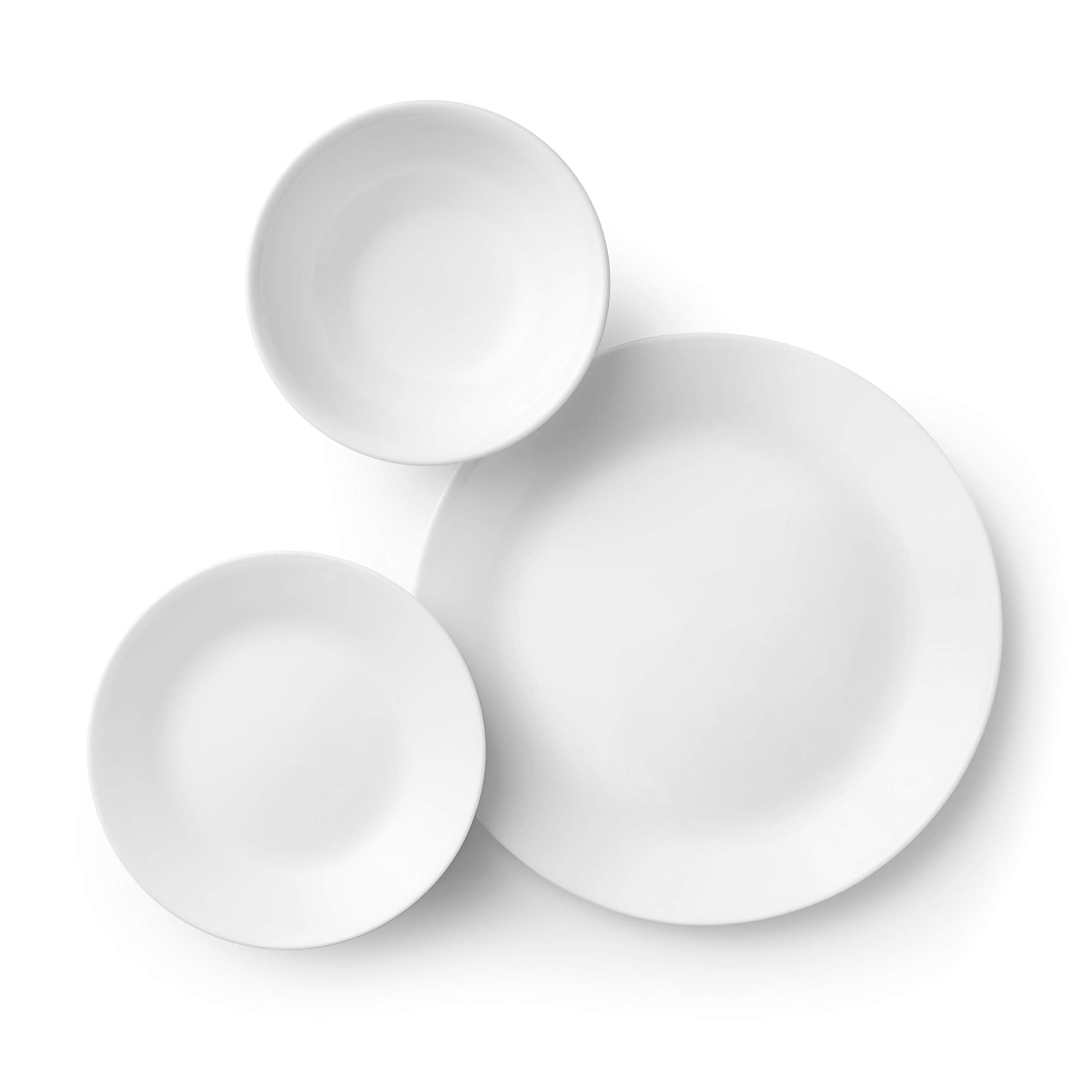 Corelle Vitrelle dinner plates in winter frost white, timeless and durable