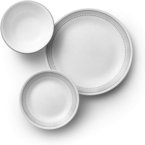 Corelle Vitrelle soup bowl in Mystic Gray suited for quick family dinners.