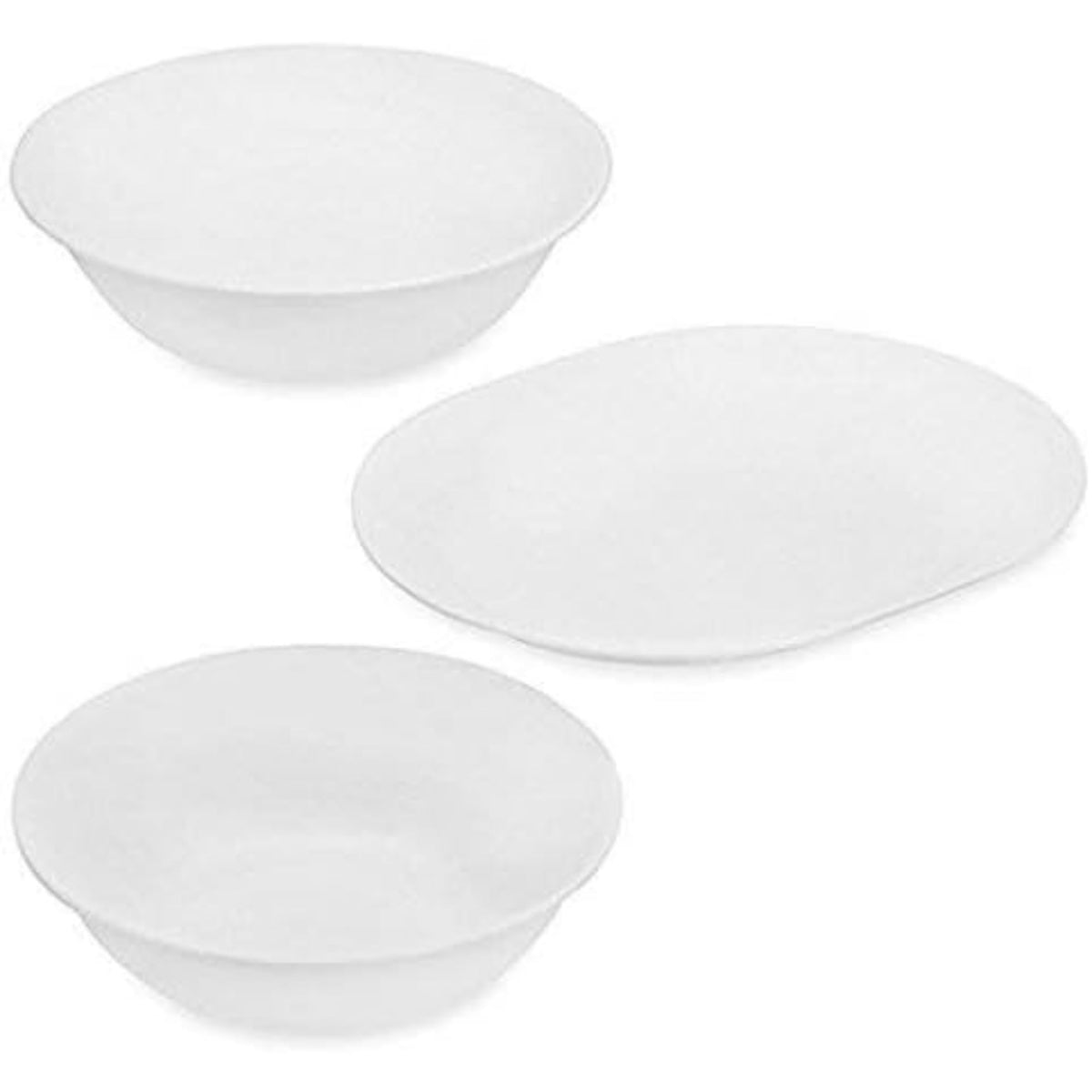 Corelle White 1qt bowl shown in a clean kitchen, ideal for soups and sides.