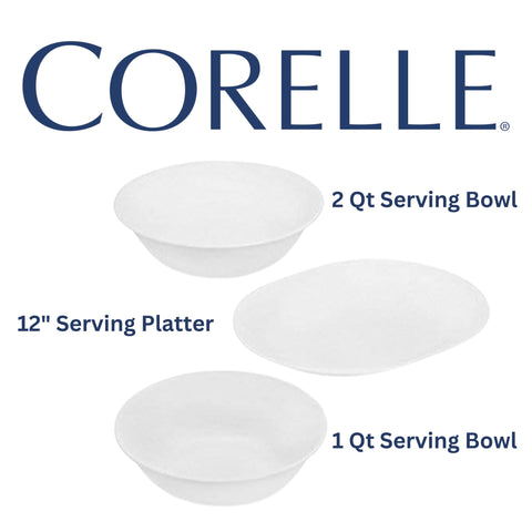 Corelle White oval platter 12-25in, perfect for centerpieces and sharing.