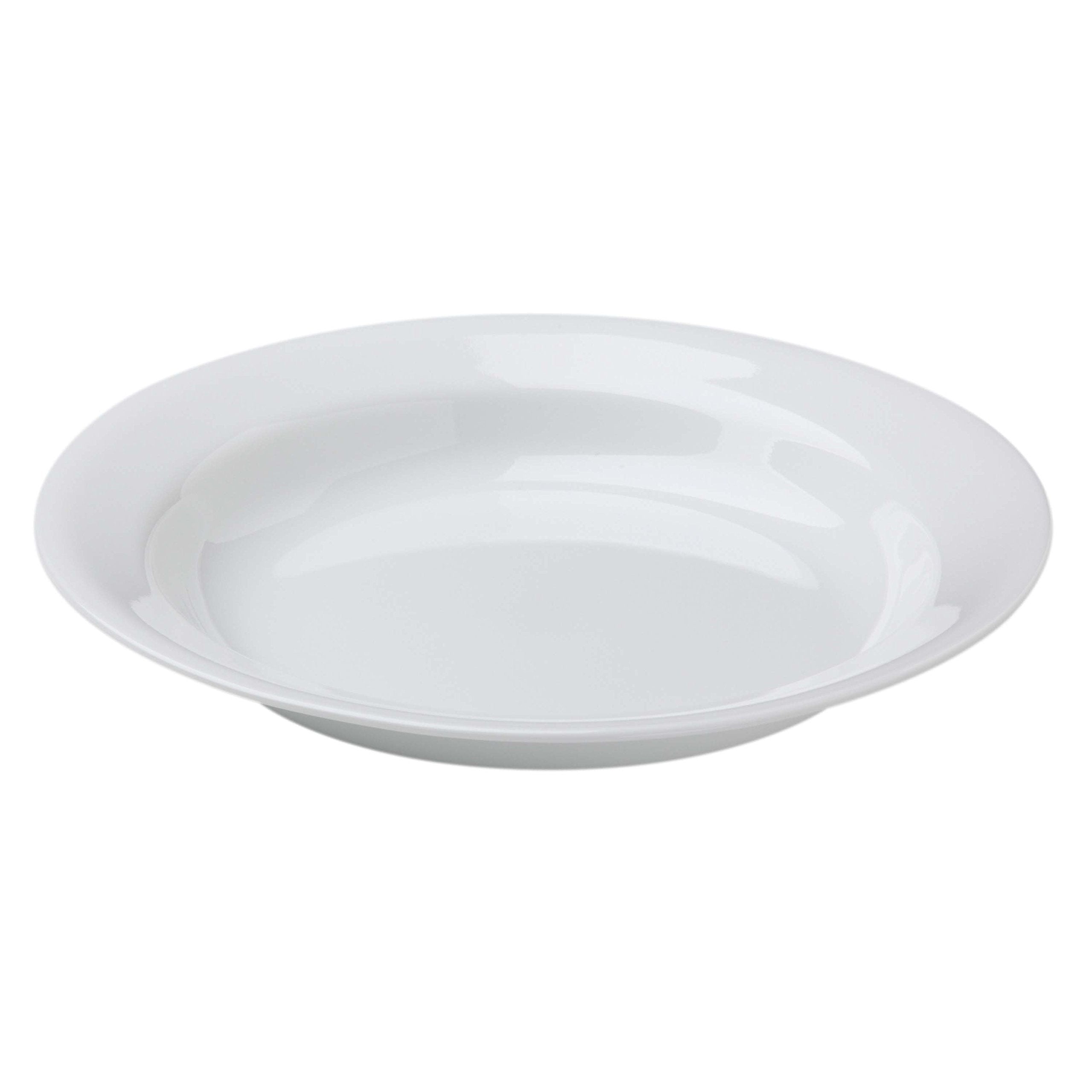 Corelle Winter Frost White 15oz rimmed soup bowl set of 6, chip resistant and dishwasher safe.