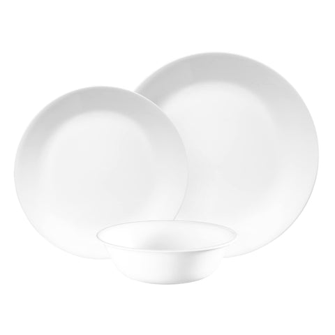 Corelle Winter Frost White dinner plate 26cm — durable, chip-resistant for daily meals.