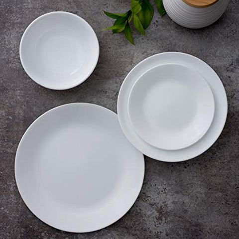 Corelle winter frost white plates add bright, timeless touch to any table setting