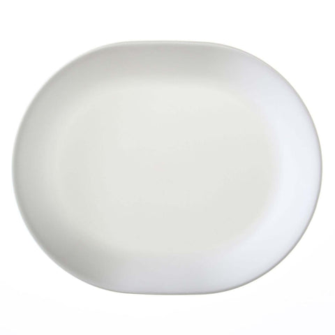 Corelle Winter Frost White 32cm serving platter front view for entertaining