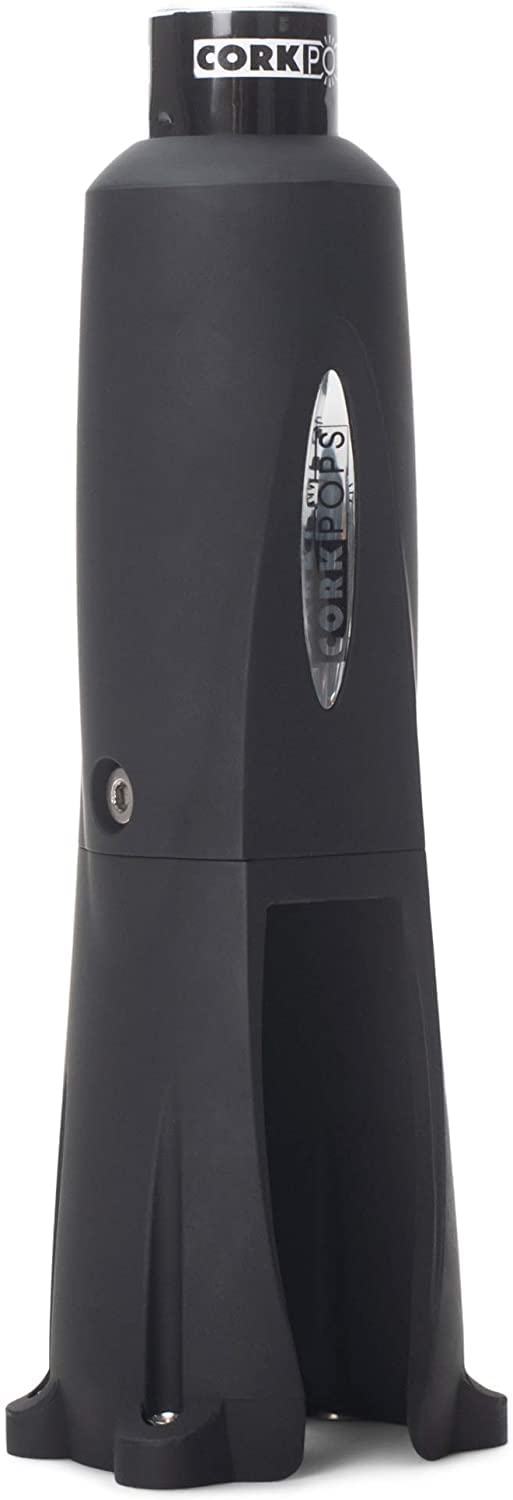 Built-in four-blade foil cutter on the base enables tool-free foil removal