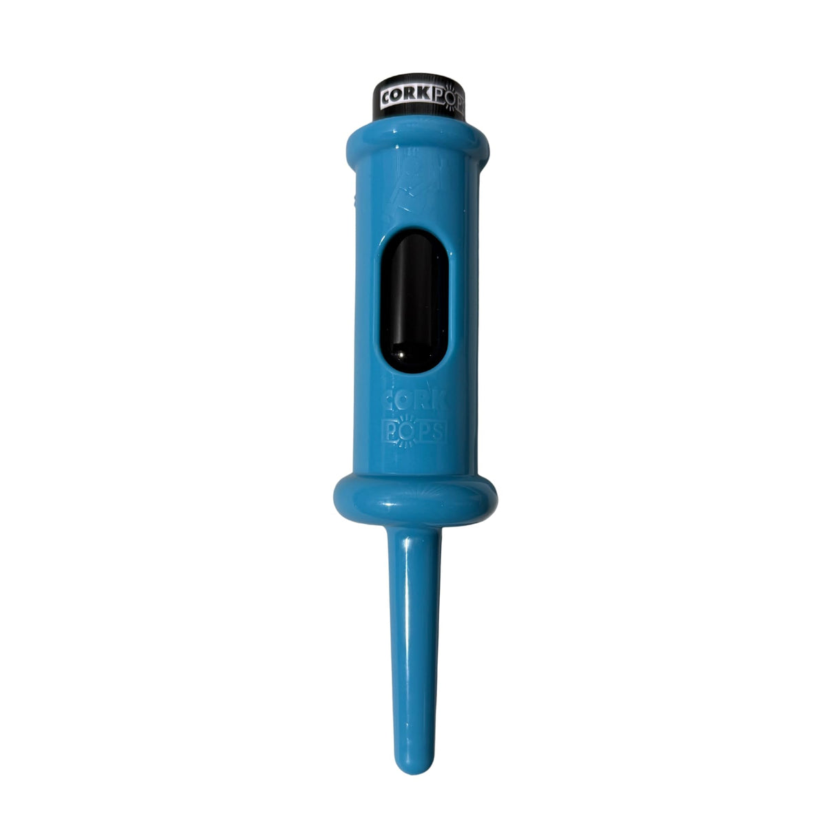Cork Pops Marina Blue 6.5-inch opener with quick cork release, ideal for entertaining.
