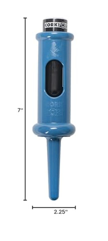 Cork Pops Marina Blue opens wine quickly with a push, reducing cork damage and spills.