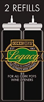 Cork Pops Original with cartridge opens about 60 bottles with minimal effort.