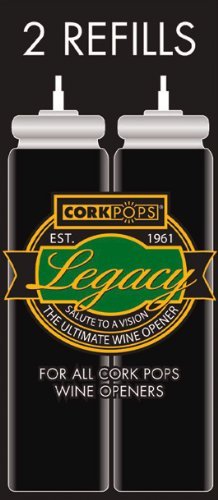 Cork Pops low-pressure cartridge in use preserves flavor while pouring wine.