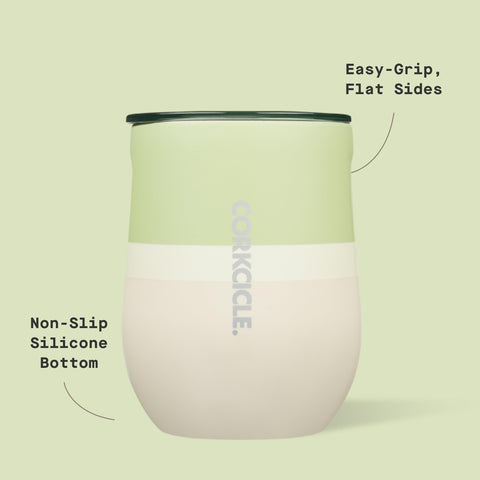 BPA-free reusable Corkcicle drinkware helps reduce waste.
