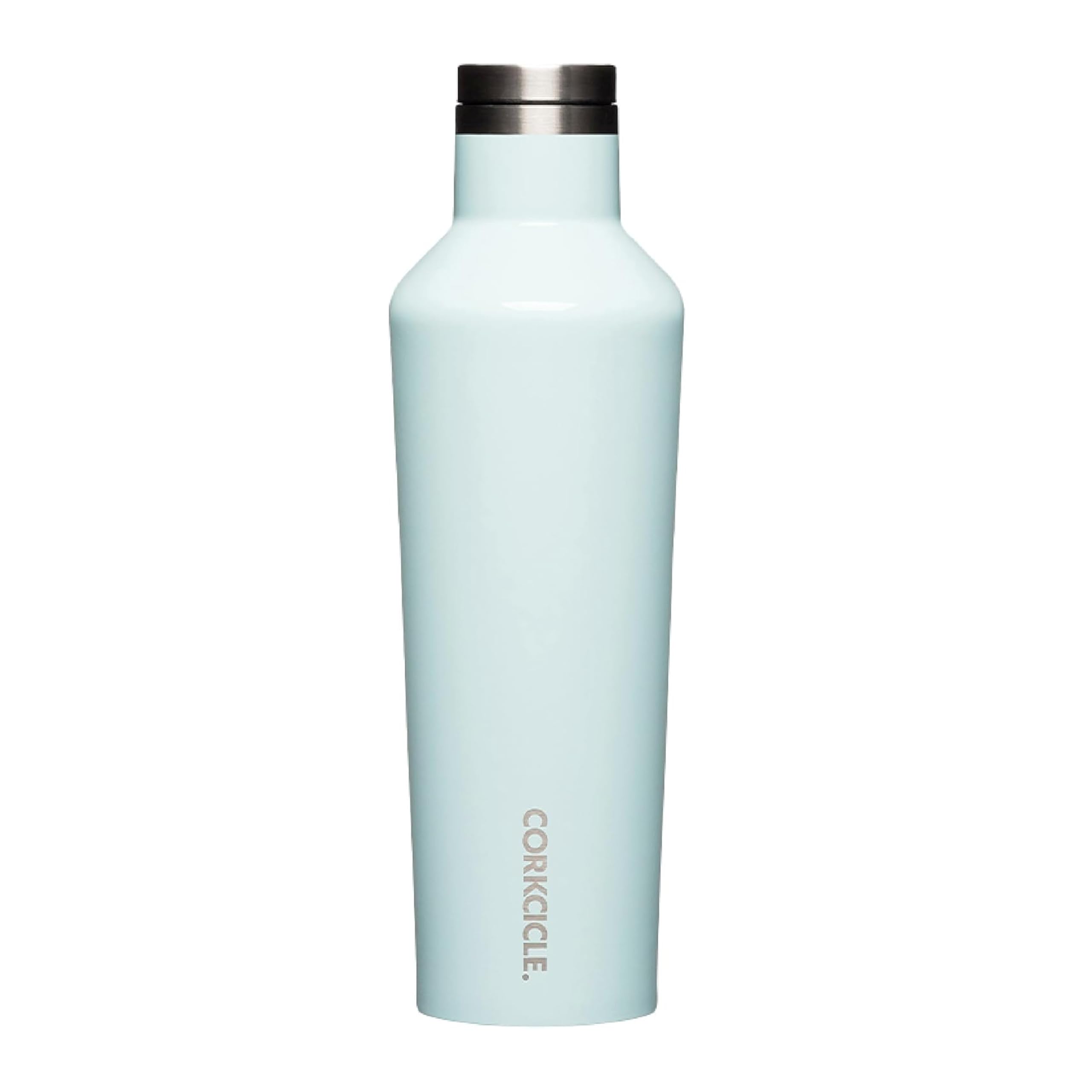 Corkcicle Classic Canteen 25oz in gloss powder blue keeps drinks cold on the go