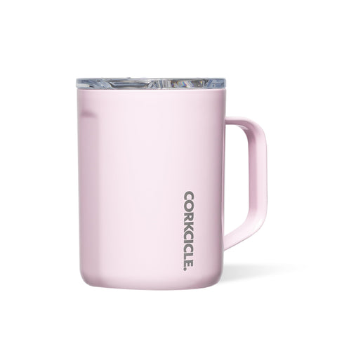 Corkcicle Classic Coffee Mug 16oz with sleek design keeps drinks hot on the go.