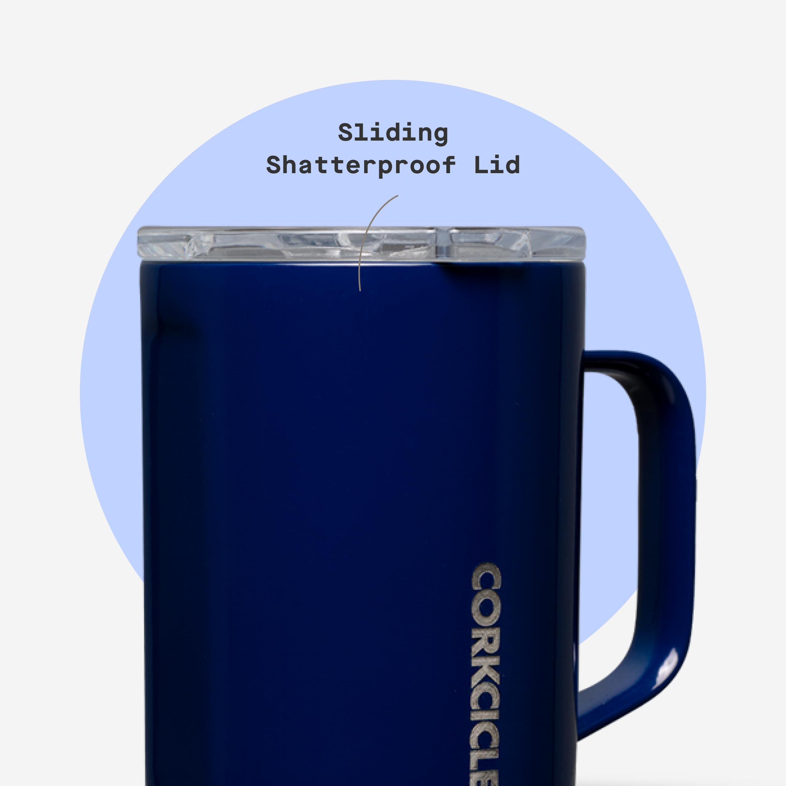 Corkcicle Classic Coffee Mug dishwasher-safe stainless steel for quick cleanup.