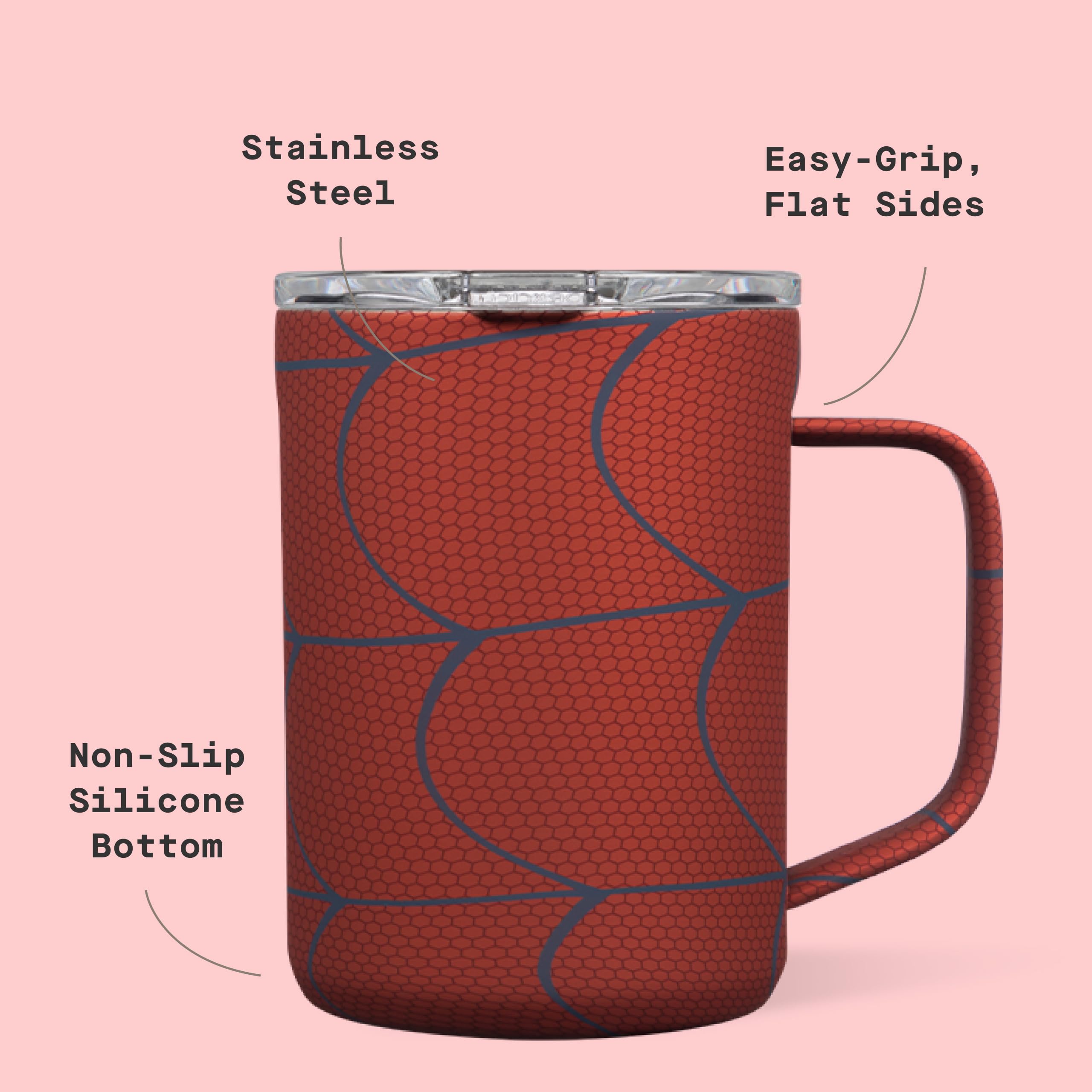 Corkcicle Classic mug with easy-grip flat sides