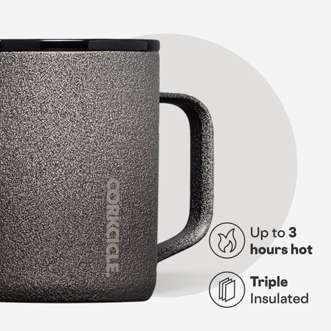 Corkcicle Classic Coffee Mug easy-grip flat sides for steady holding.