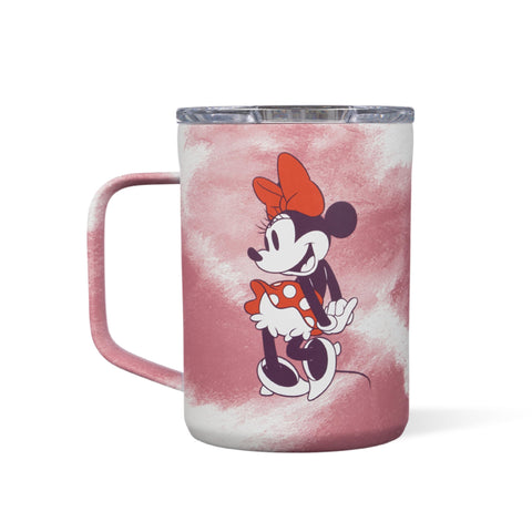 Corkcicle Classic Coffee Mug Minnie Tie Dye front view for stylish warmth on the go