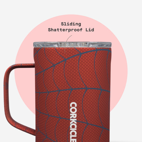Corkcicle mug with silicone bottom to prevent slips