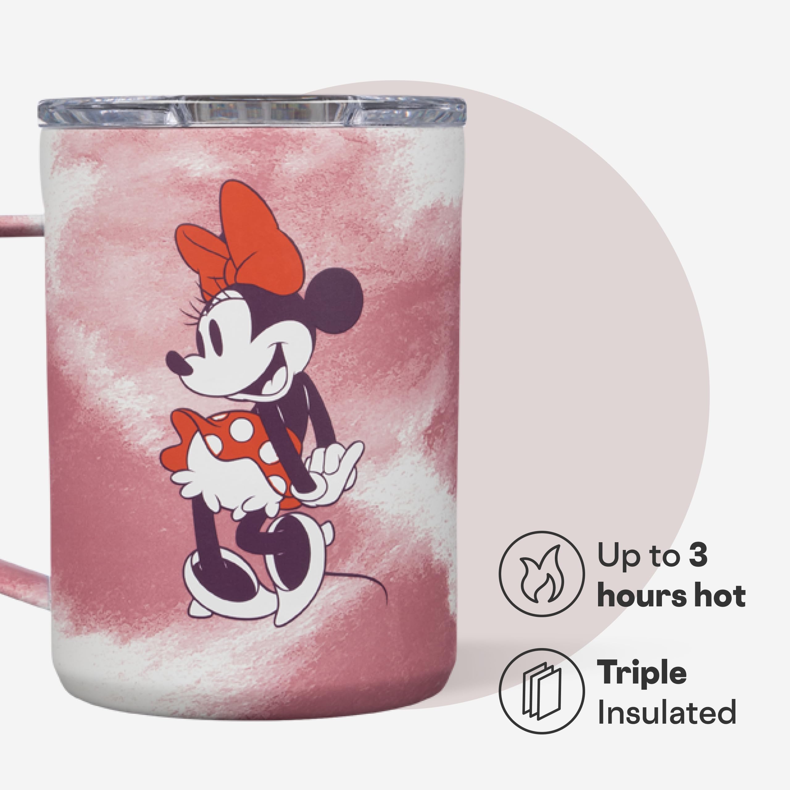 Corkcicle Classic Coffee Mug sliding lid close-up shows shatter-proof design