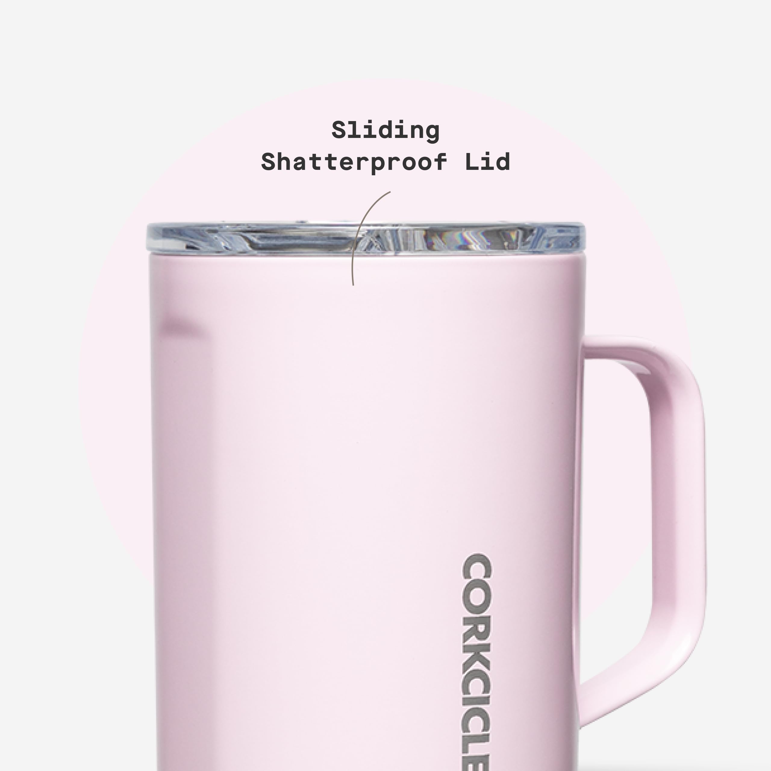 Corkcicle Classic Coffee Mug stay-put silicone bottom keeps the mug steady.