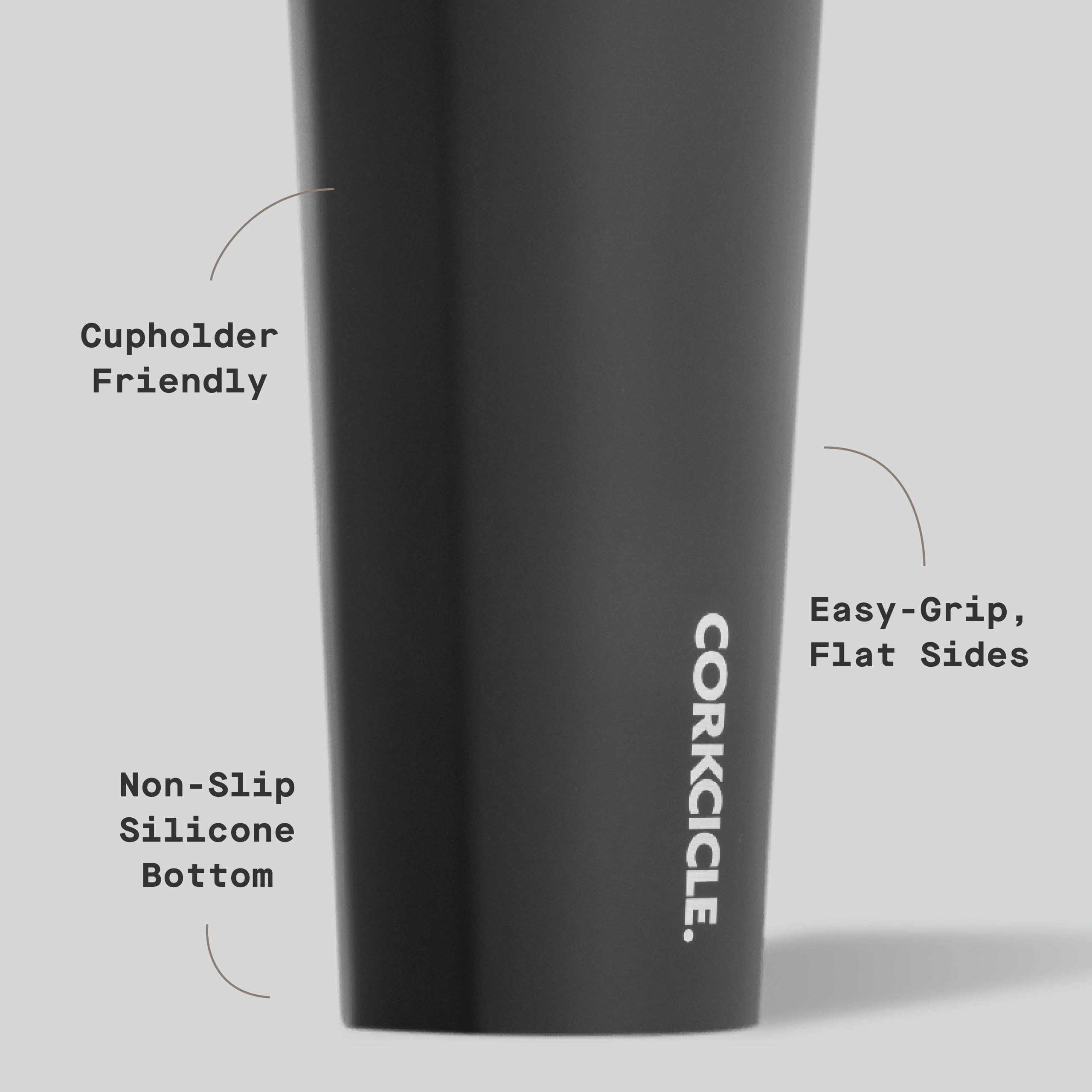 Corkcicle Classic Tumbler fits standard cupholders for on the go
