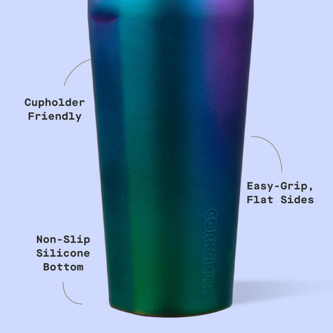 Corkcicle Classic Dragonfly tumbler is cupholder-friendly for on-the-go use.