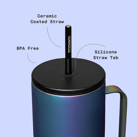 Corkcicle Cold Cup XL triple-insulated stainless steel prevents exterior condensation.