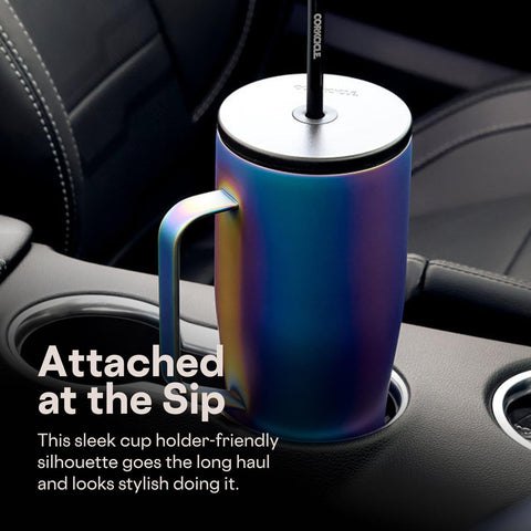 Corkcicle Cold Cup XL dragonfly styling shown as summer drinkware gift.