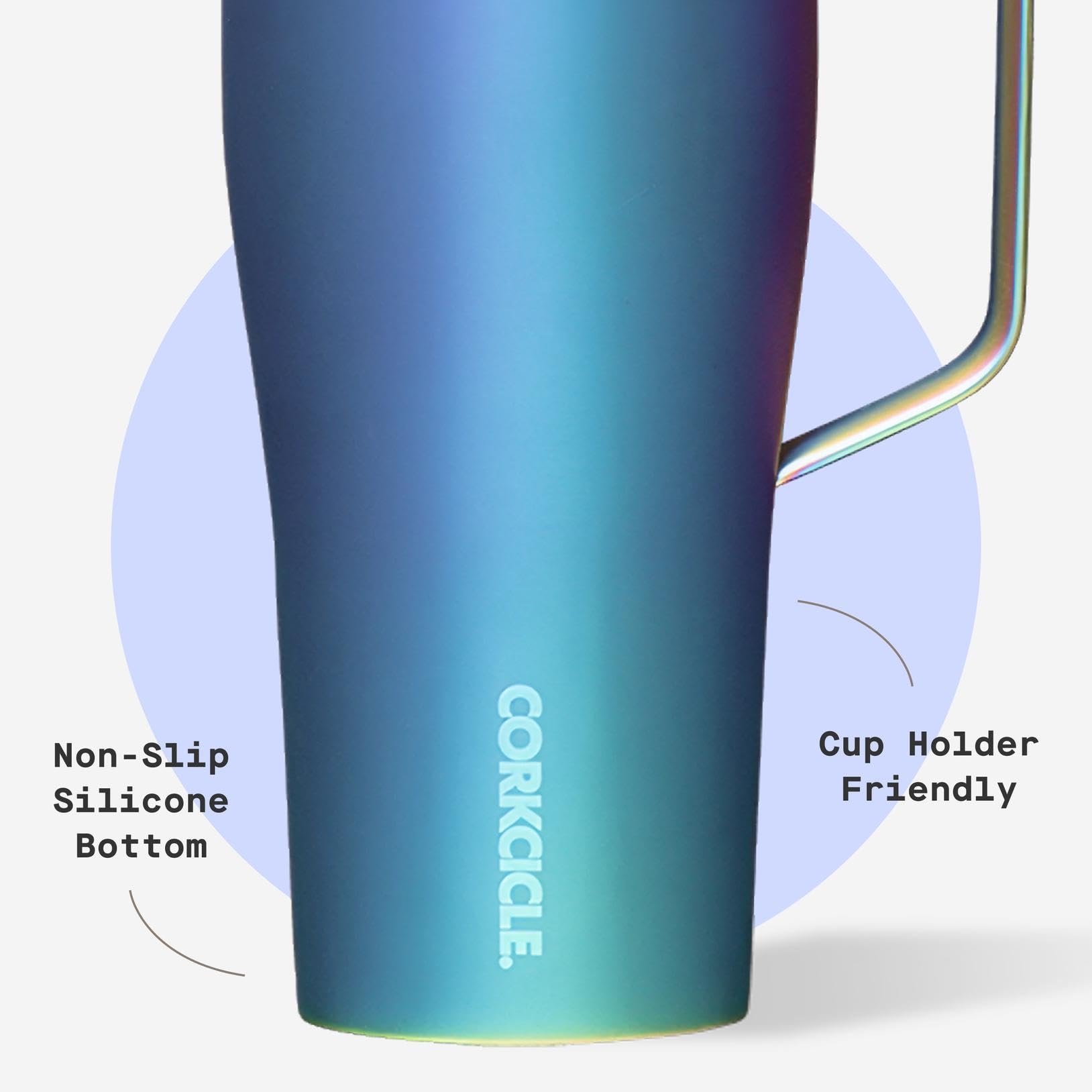 Corkcicle Cold Cup XL outdoors image highlights all-day hydration.