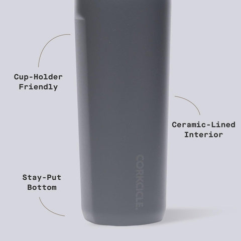 Corkcicle Commuter Cup 17 oz slim mug fits car cupholders on the go