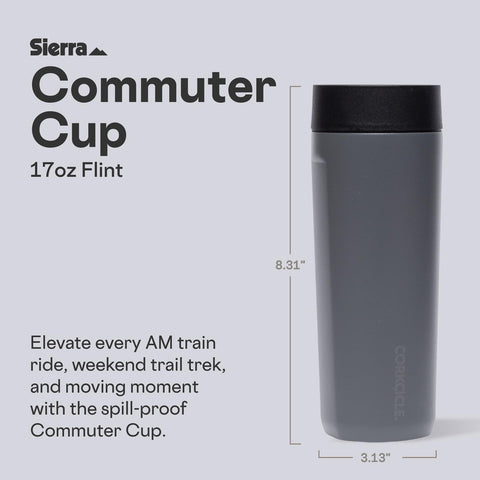 Corkcicle Commuter Cup 360° sip lid enables easy, one-handed sipping