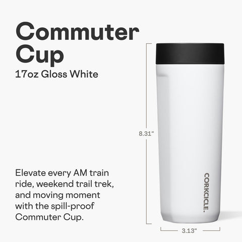 Corkcicle Commuter Cup 360-degree lid close-up enables easy sipping on the go