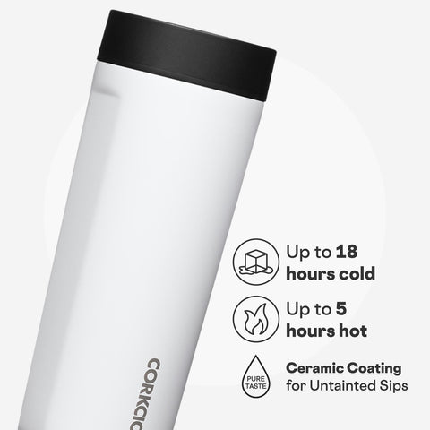 Corkcicle Commuter Cup insulated stainless body preserves beverages temperature