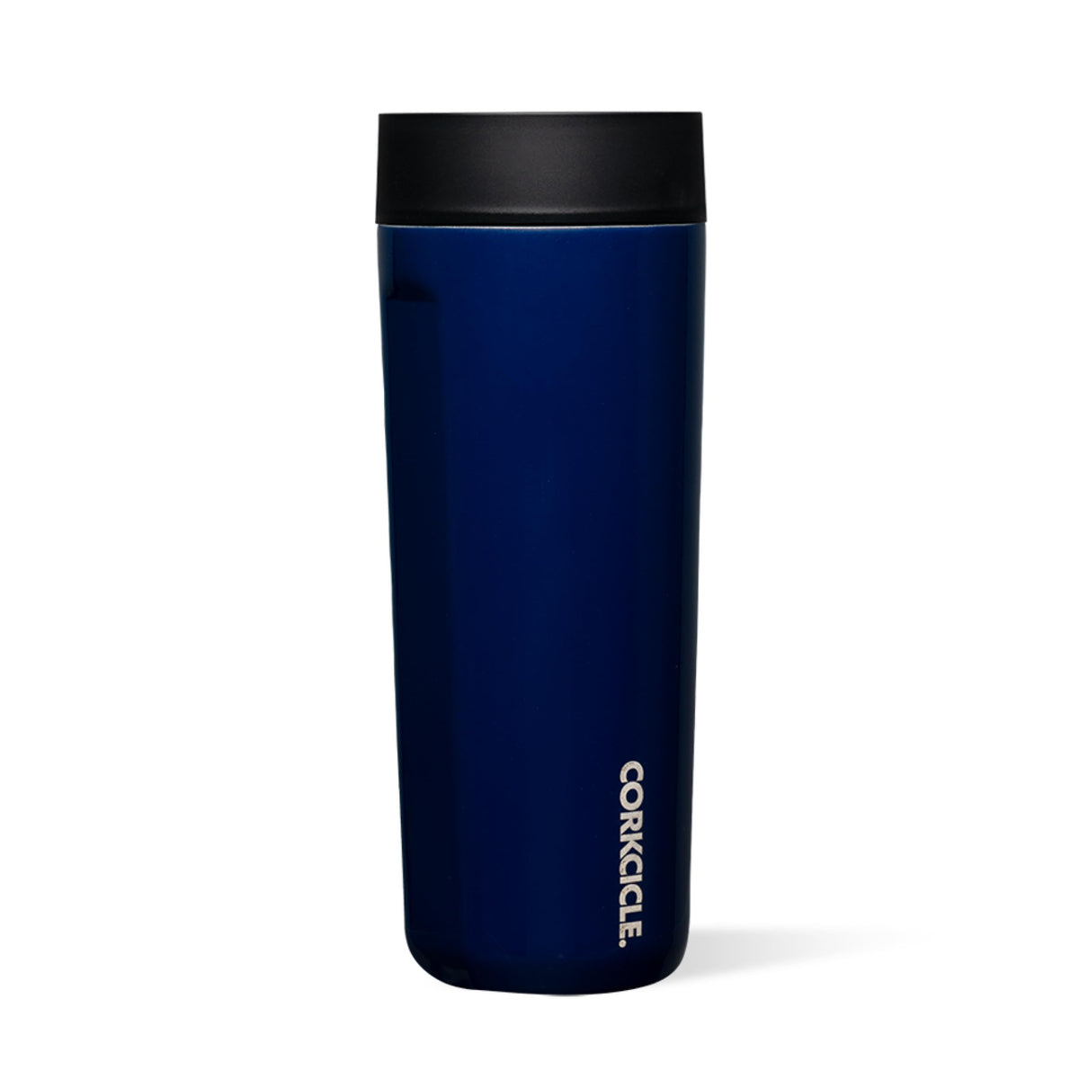 Corkcicle Commuter Cup Midnight Navy with glossy finish for daily hot or cold drinks.