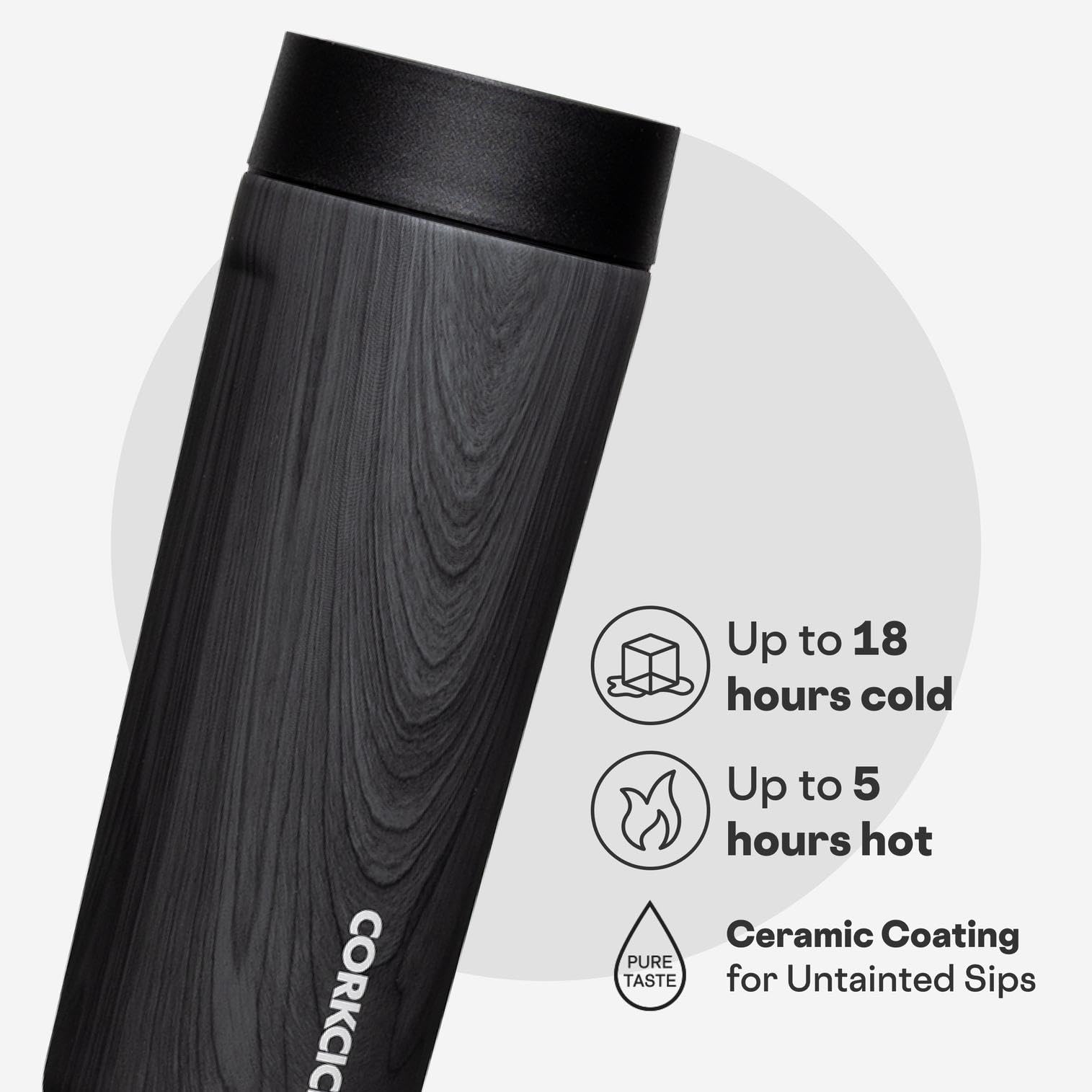 Corkcicle Commuter Cup sleek glossy finish for daily use.