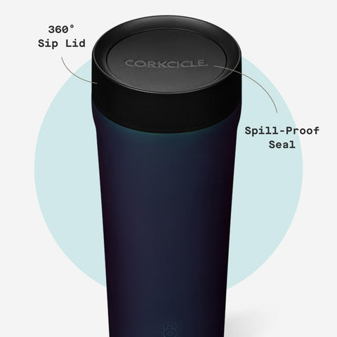 Corkcicle Commuter Cup stainless steel construction for durable, everyday use.
