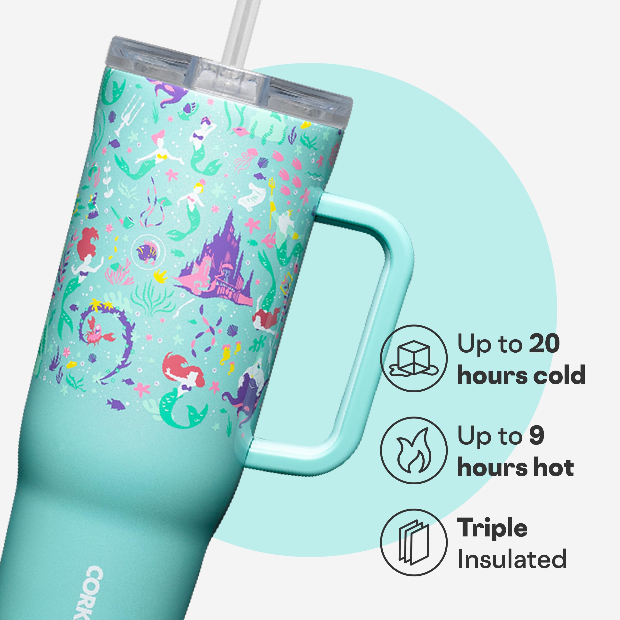 Close-up of Corkcicle Cruiser handle for comfortable carrying